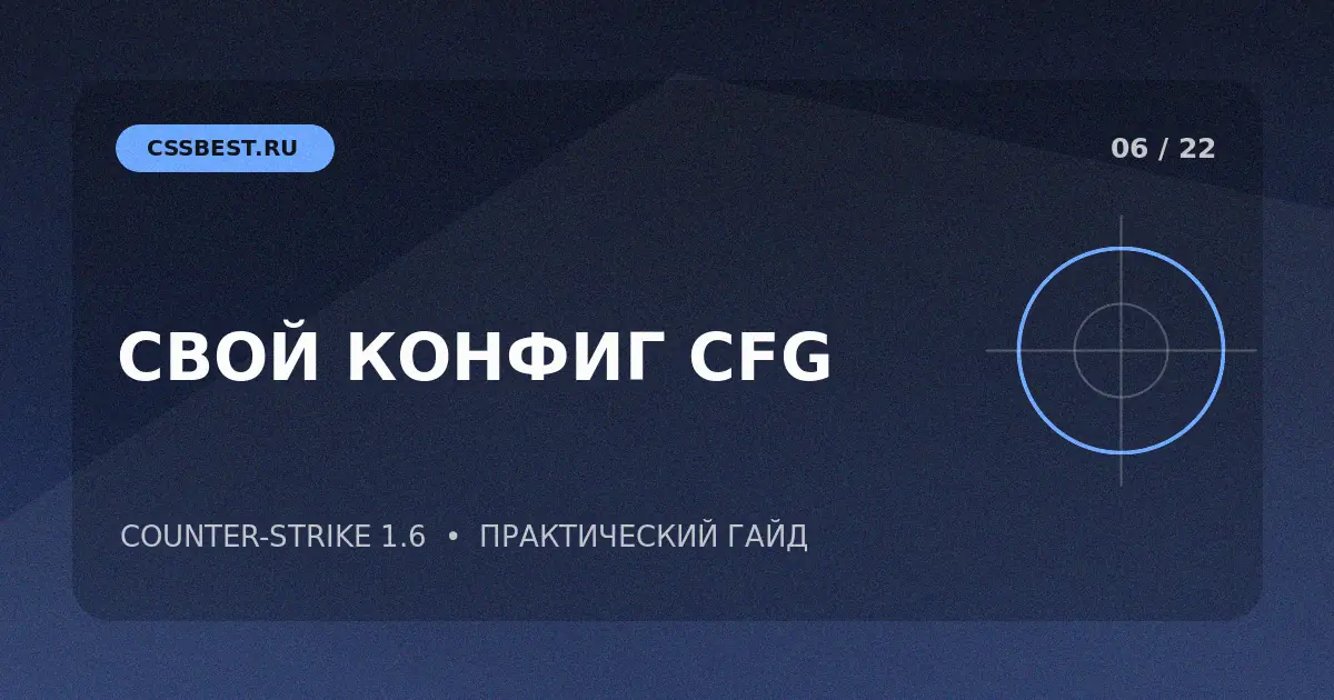 Как создать и настроить конфиг CS 1.6