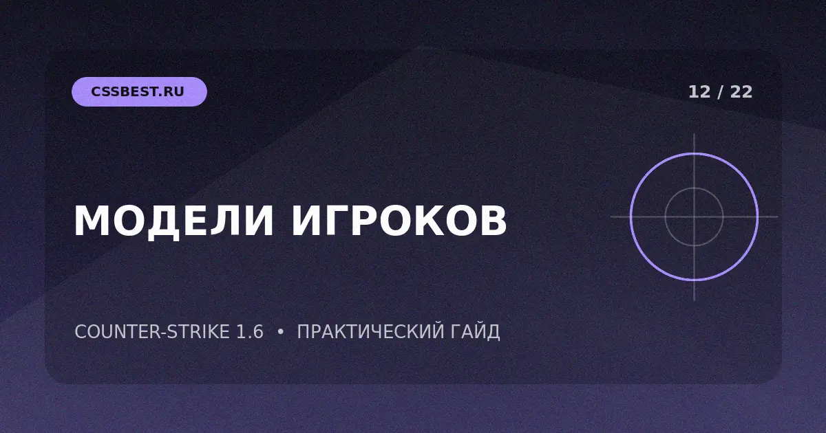 Модели игроков CS 1.6: установка и совместимость