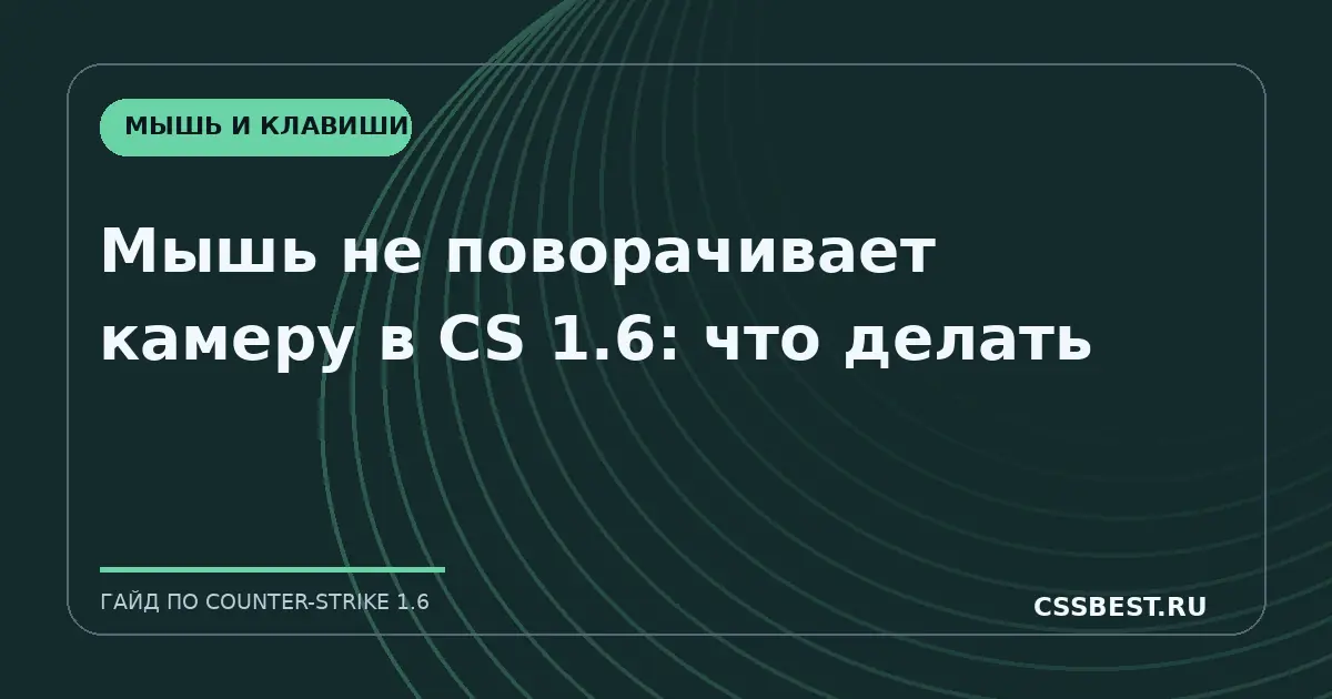 Мышь не поворачивает камеру в CS 1.6: что делать