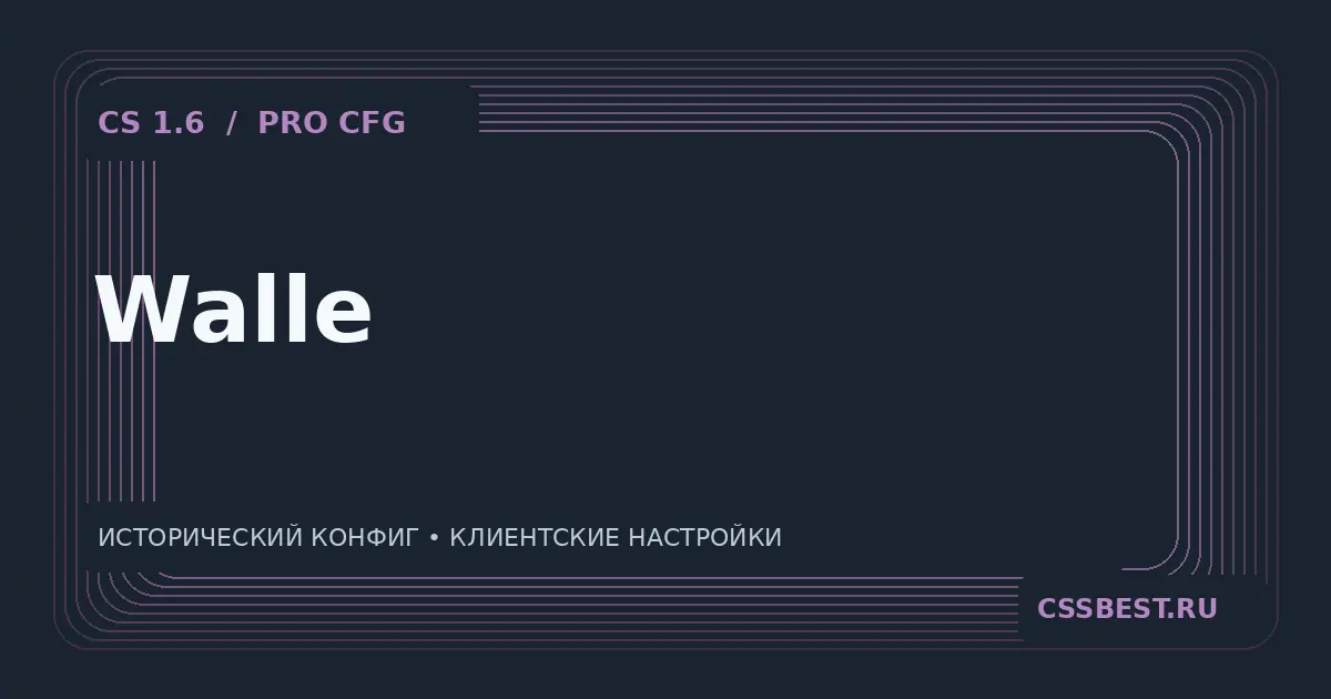 Конфиг Walle для CS 1.6 — скриншот 1